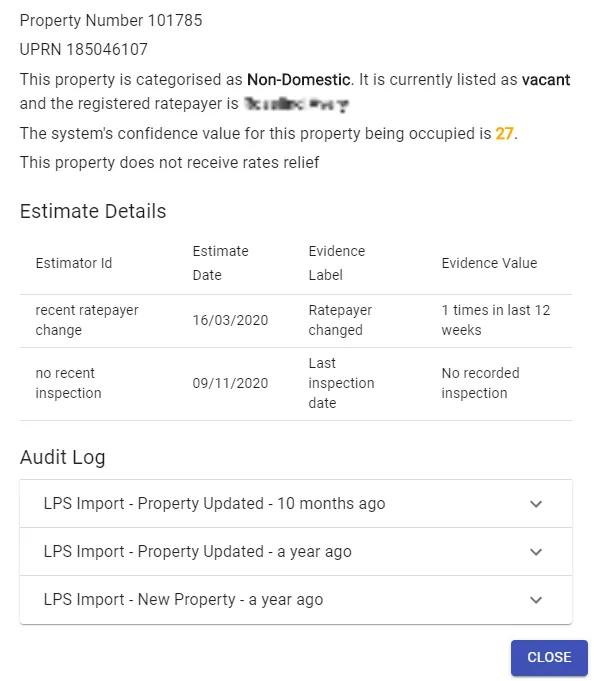 Estimators with audit log