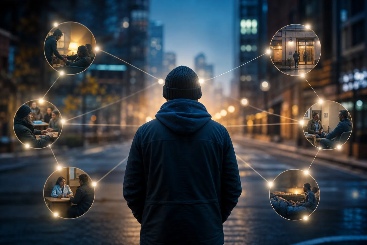 Coordinated homelessness care for local government using secure data sharing