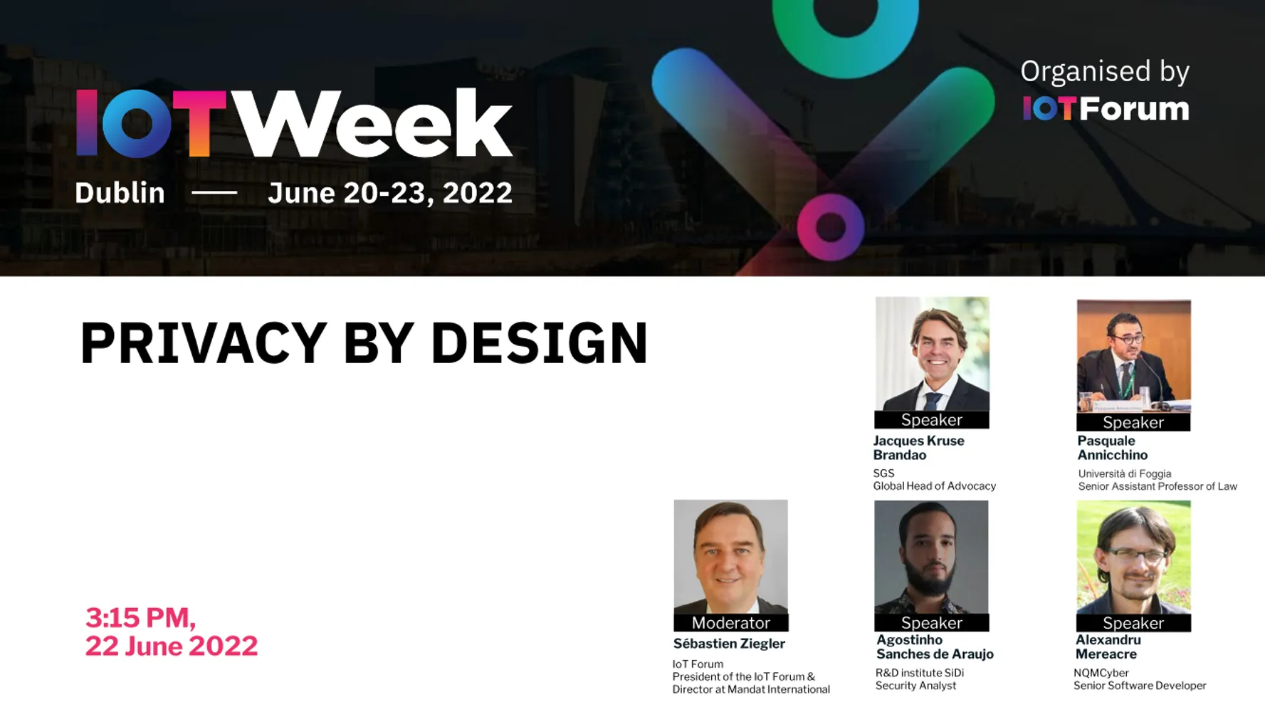Cover for NquiringMinds attend IoT week 2022 Dublin